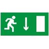 Эвакуационные знаки безопасности: Указатель двери эвакуационного выхода (правосторонний)